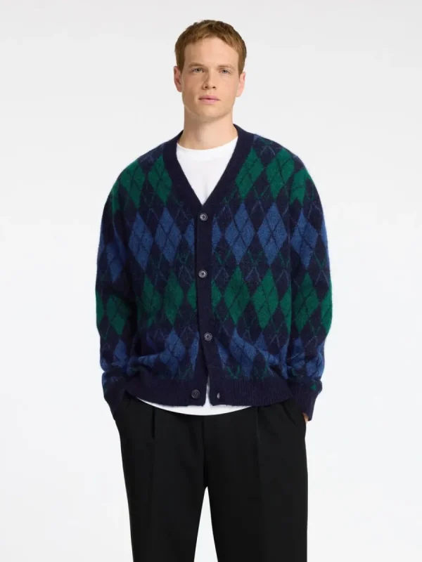 SELECTED ARGYLETRYCK STICKAD KOFTA Blue Best
