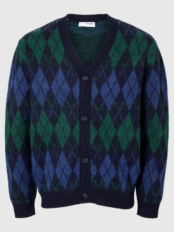 SELECTED ARGYLETRYCK STICKAD KOFTA Blue Best