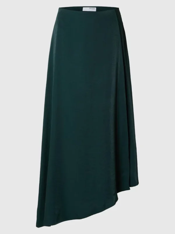 SELECTED ASYMMETRISK MAXIKJOL Green Best Sale