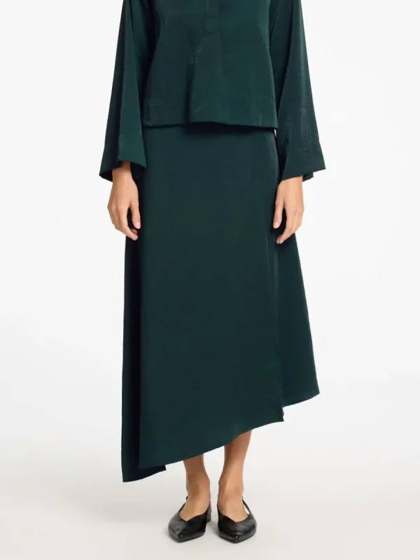 SELECTED ASYMMETRISK MAXIKJOL Green Best Sale
