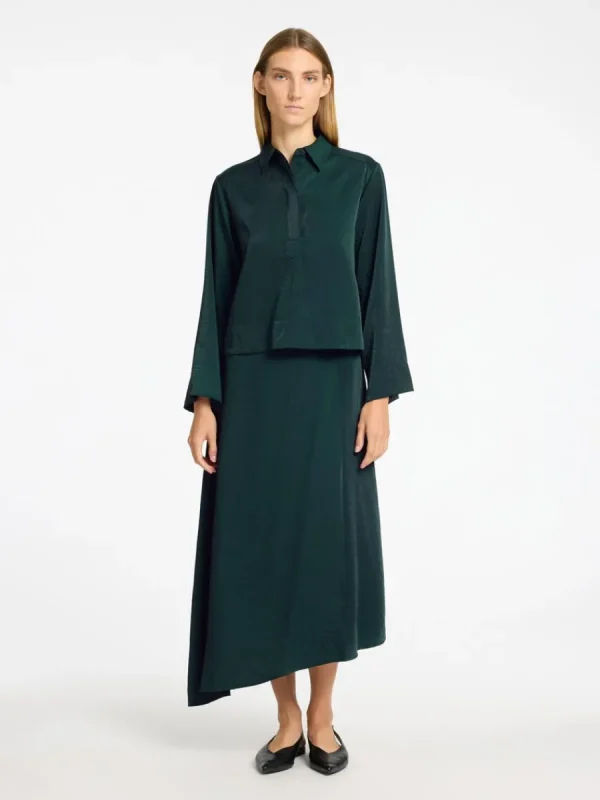 SELECTED ASYMMETRISK MAXIKJOL Green Best Sale