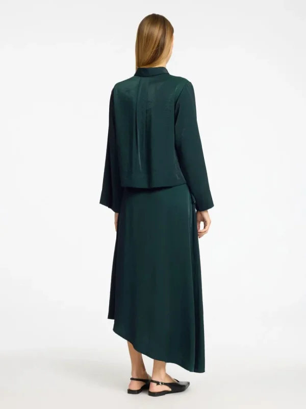 SELECTED ASYMMETRISK MAXIKJOL Green Best Sale