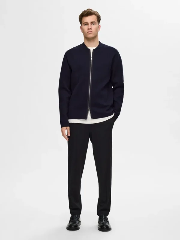SELECTED AVSLAPPNAD KOFTA MED BLIXTLÅS Blue Best