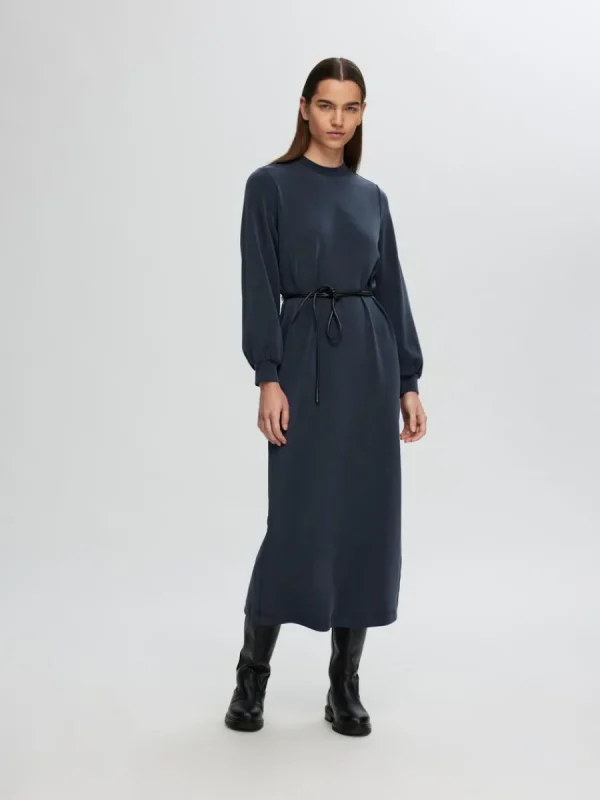 SELECTED AVSLAPPNAD MAXIKLÄNNING Blue Flash Sale