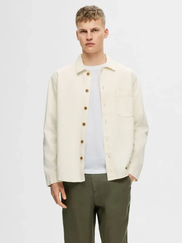 SELECTED AVSLAPPNAD PASSFORM SKJORTA Beige Cheap