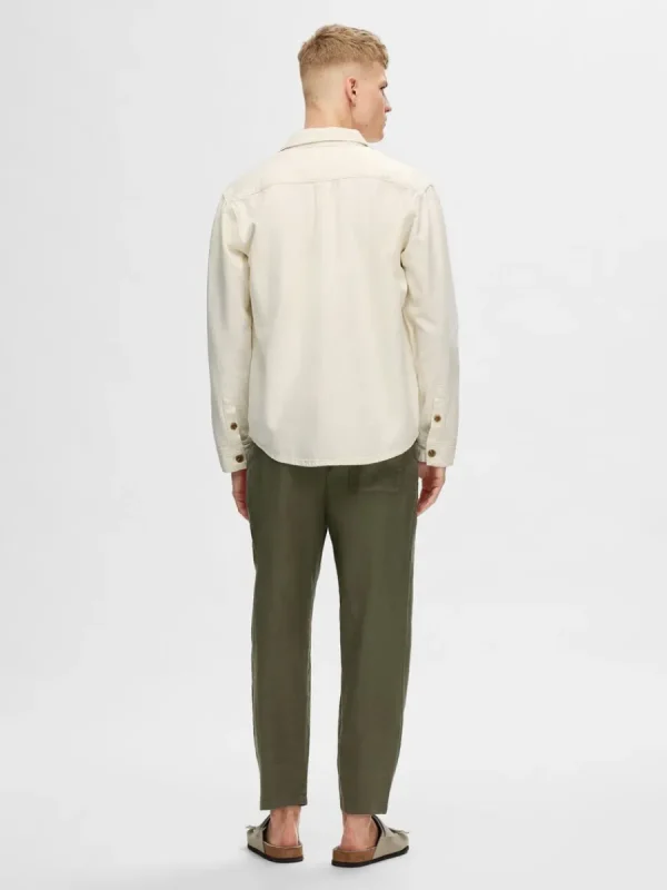 SELECTED AVSLAPPNAD PASSFORM SKJORTA Beige Cheap