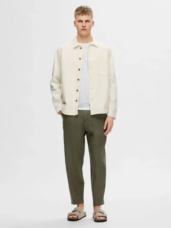 SELECTED AVSLAPPNAD PASSFORM SKJORTA Beige Cheap