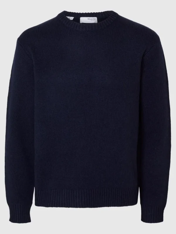 SELECTED AVSLAPPNAD PASSFORM STICKAD TRÖJA Blue New