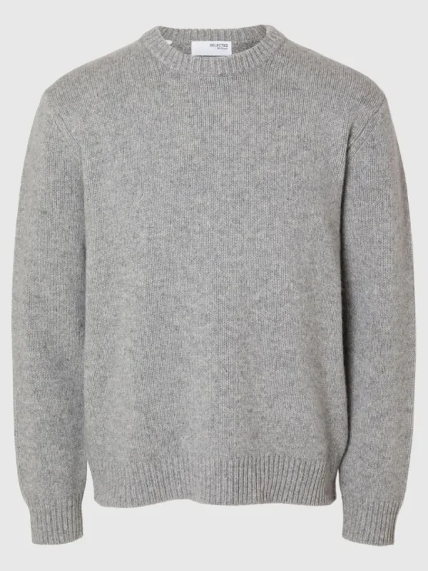 SELECTED AVSLAPPNAD PASSFORM STICKAD TRÖJA Grey Best