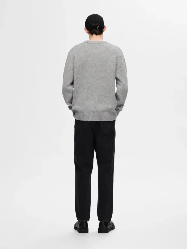 SELECTED AVSLAPPNAD PASSFORM STICKAD TRÖJA Grey Best