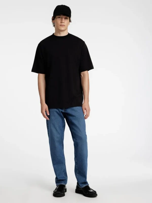 SELECTED AVSLAPPNAD PASSFORM T-SHIRT Black Sale