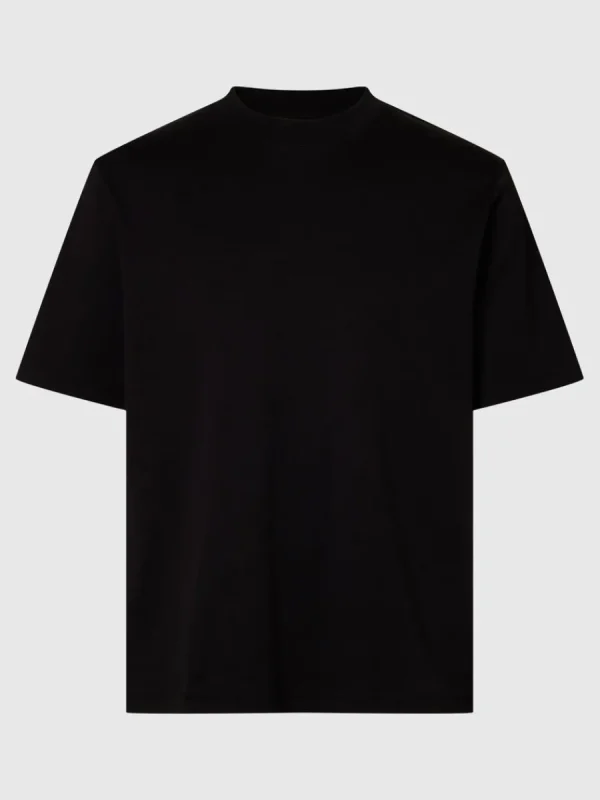 SELECTED AVSLAPPNAD PASSFORM T-SHIRT Black Sale