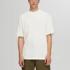 SELECTED AVSLAPPNAD PASSFORM VÅFFLAD T-SHIRT White Clearance