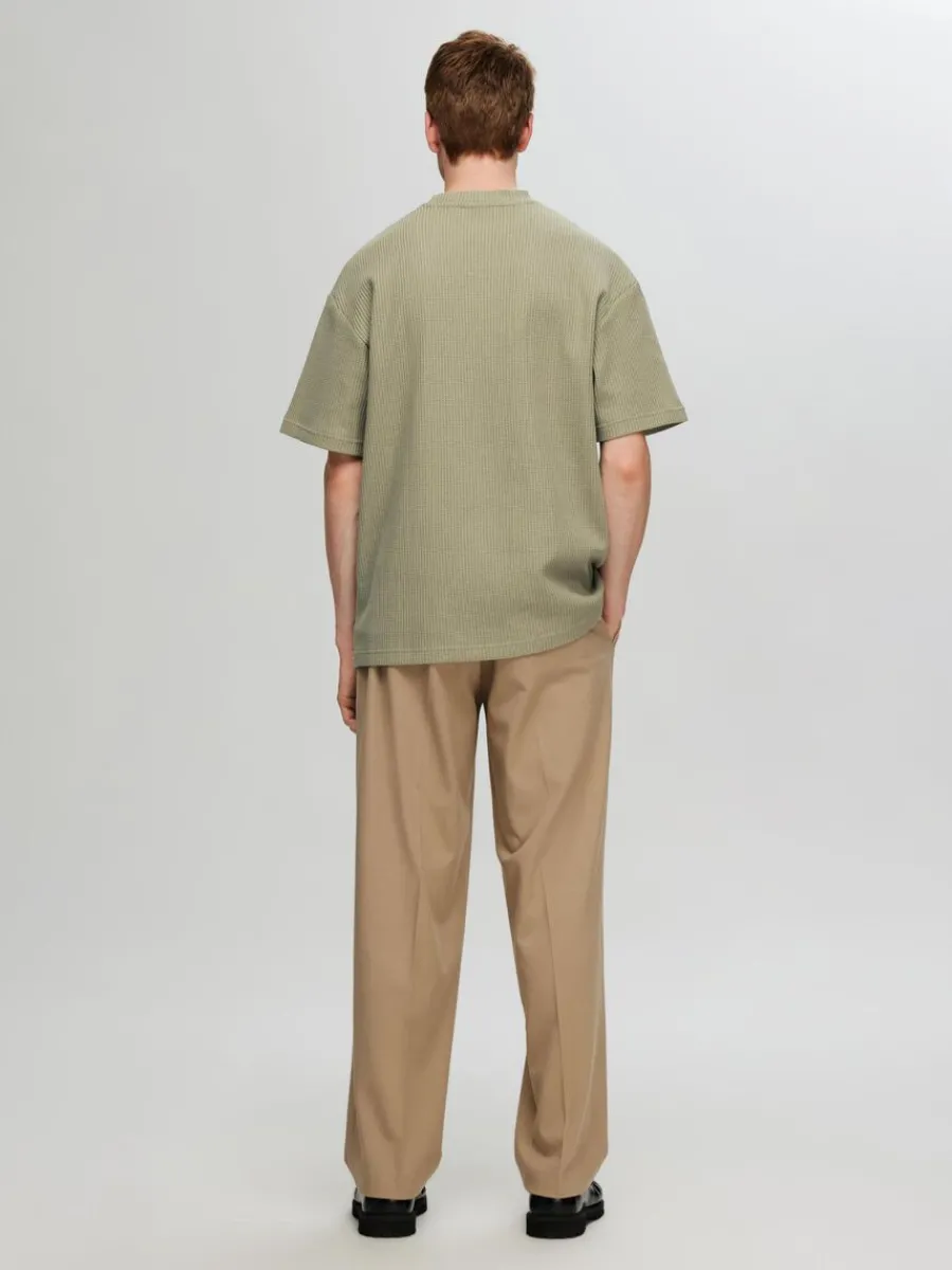 avslappnad_passform_vffla_4-1.webp SELECTED AVSLAPPNAD PASSFORM VÅFFLAD T-SHIRT Green Cheap