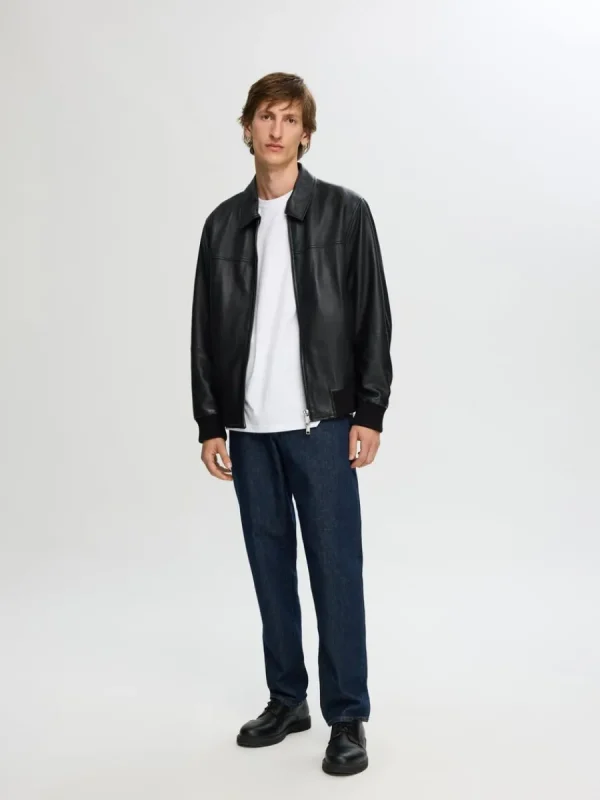 SELECTED 190 AVSMALNANDE JEANS MED NORMAL PASSFORM Blue Best Sale