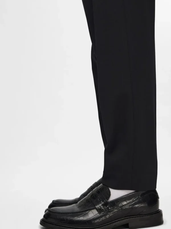 SELECTED AVSMALNANDE SLIM FIT-BYXOR Black Clearance