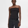 SELECTED AXELBANDSLÖS TOPP Black Best Sale