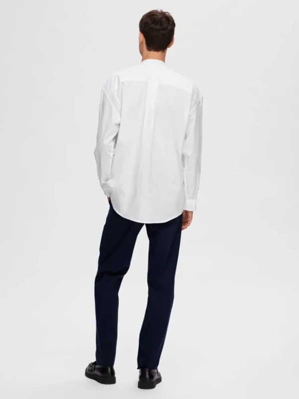 SELECTED BANDPRYDD KRAGE SKJORTA White Online