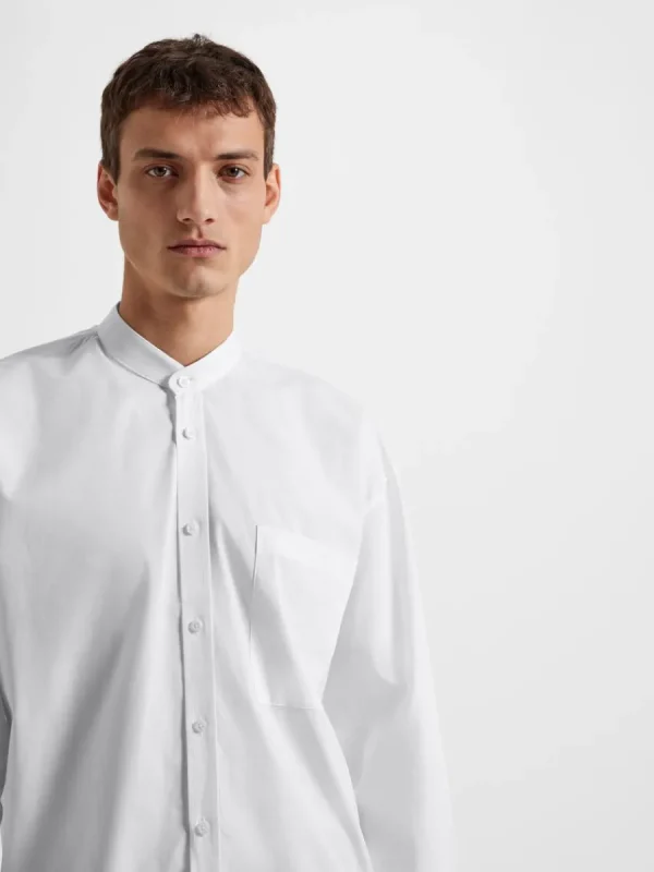SELECTED BANDPRYDD KRAGE SKJORTA White Online