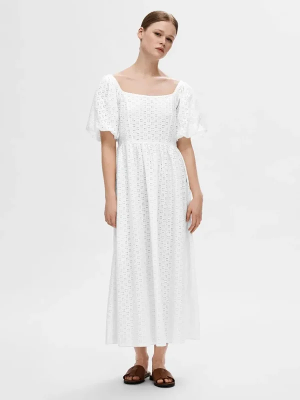 SELECTED BARAXLAD MAXIKLÄNNING White Discount