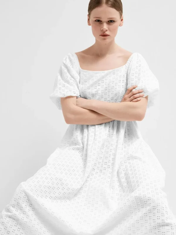SELECTED BARAXLAD MAXIKLÄNNING White Discount