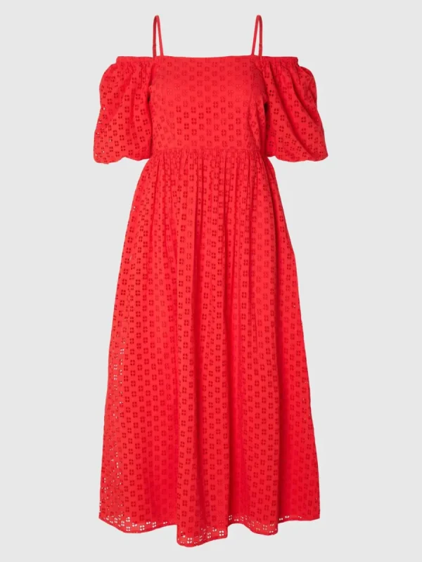 SELECTED BARAXLAD MAXIKLÄNNING Red Online