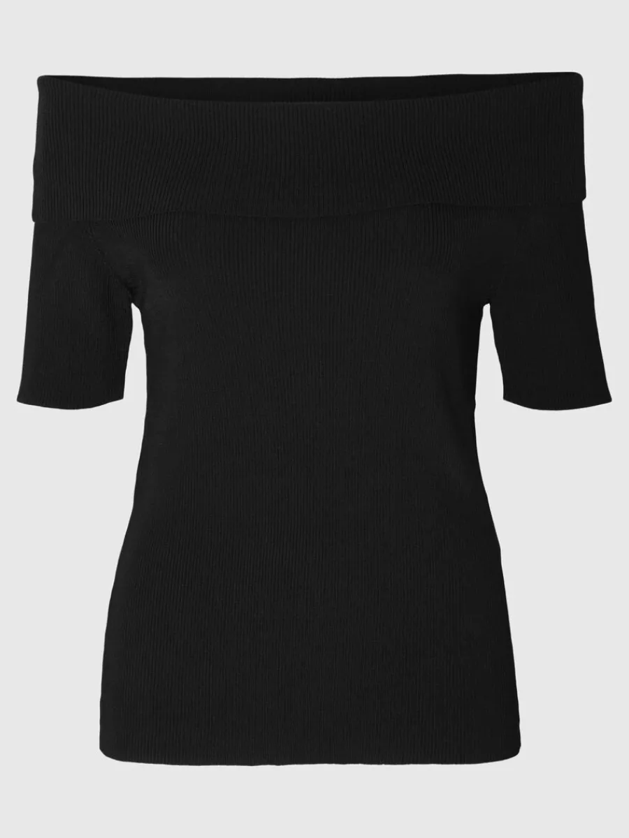 baraxlad_stickad_topp_5.webp SELECTED BARAXLAD STICKAD TOPP Black New