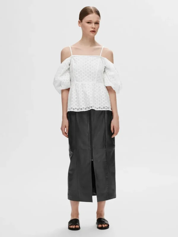 SELECTED BARAXLAD TOPP White Fashion