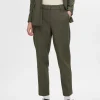 SELECTED BESKURNA AVSMALNANDE BYXOR Green Cheap