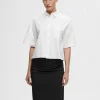 SELECTED BESKURNA KORTÄRMAD SKJORTA White Flash Sale