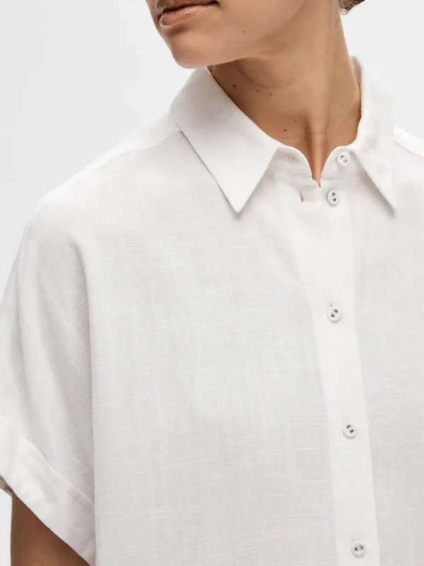SELECTED BESKURNA KORTÄRMAD SKJORTA White Shop