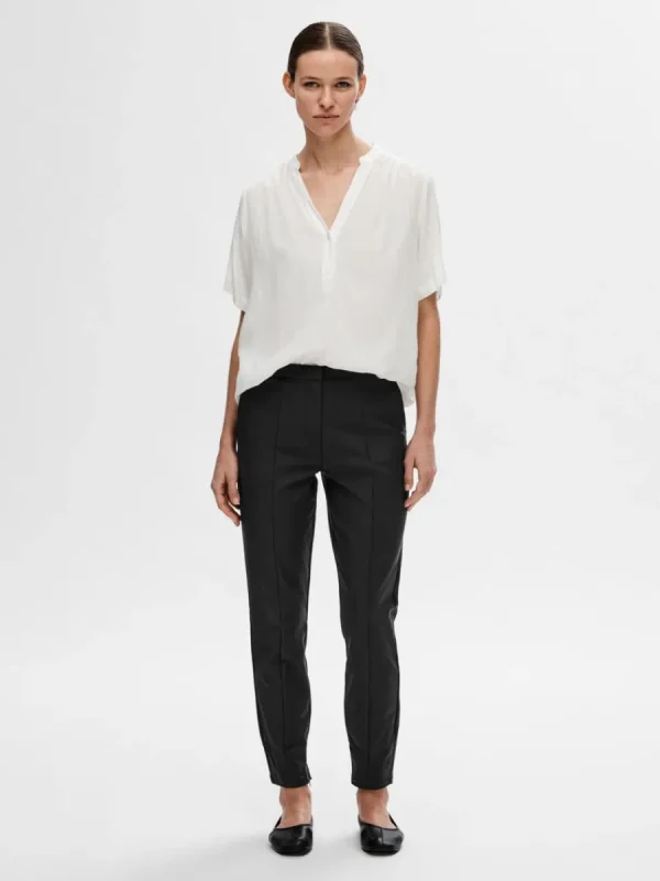 SELECTED BESKURNA SLIM FIT-BYXOR Black Hot
