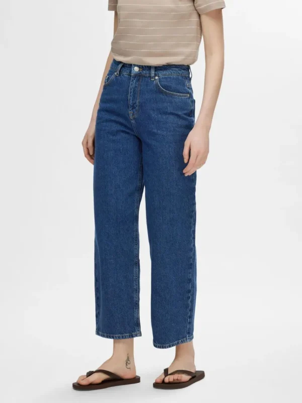 SELECTED BESKURNA STRAIGHT FIT-JEANS Blue Hot