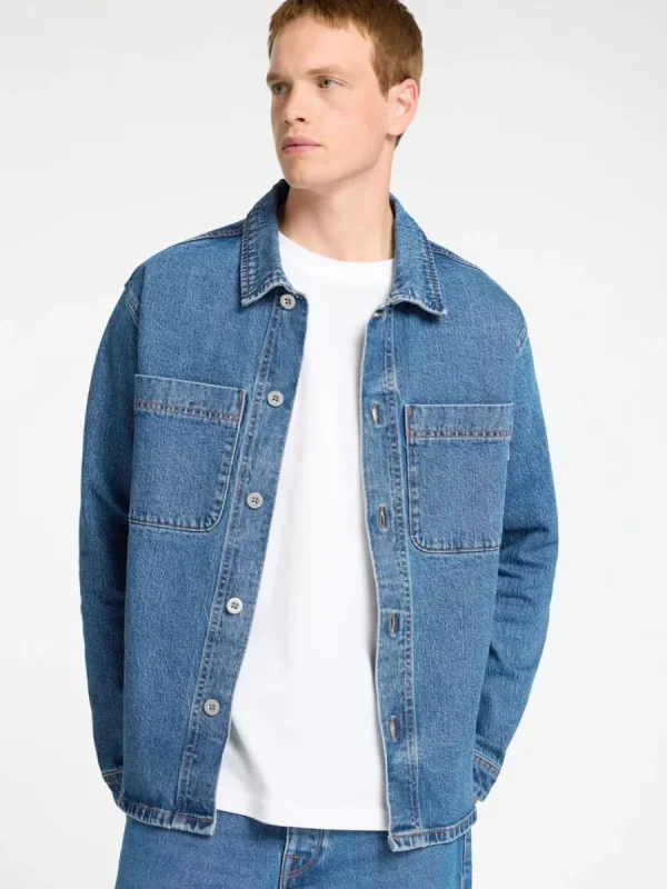 SELECTED BLÅ DENIM ÖVERSKJORTA Blue Hot