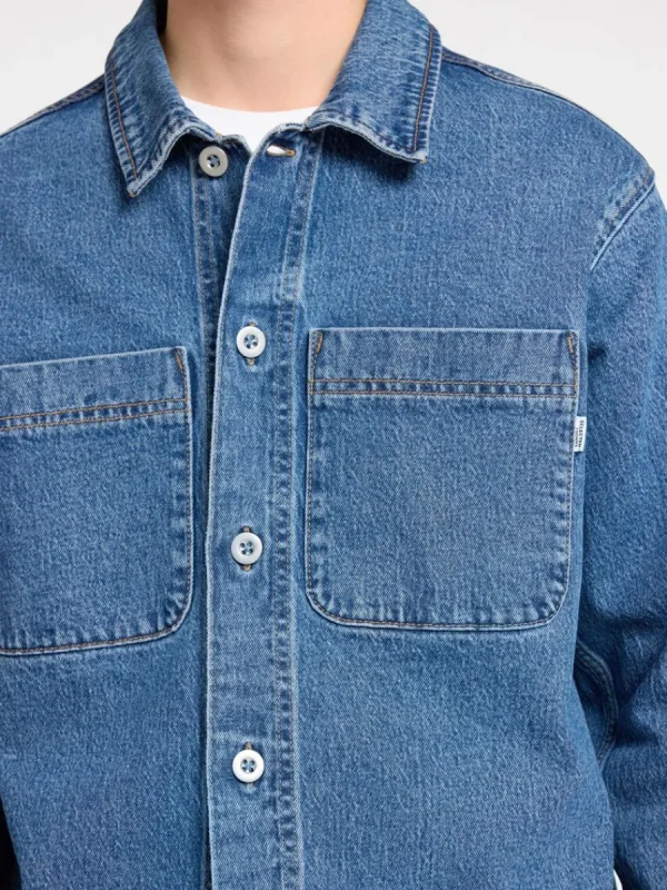 SELECTED BLÅ DENIM ÖVERSKJORTA Blue Hot