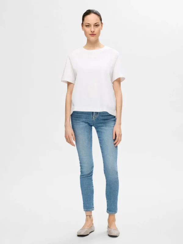 SELECTED BLEKT SKINNY FIT-JEANS Blue Sale