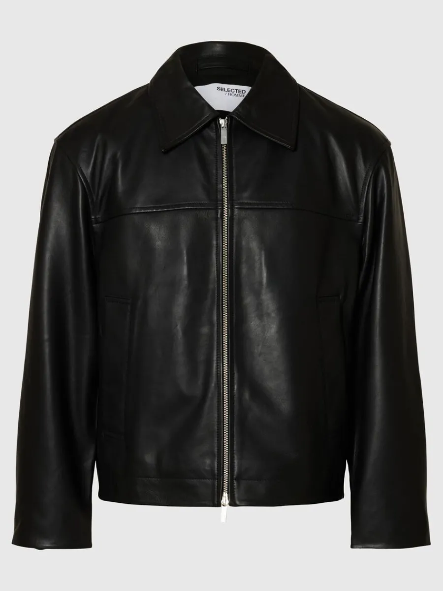 blixtls_lderjacka_4.webp SELECTED BLIXTLÅS LÄDERJACKA Black Clearance