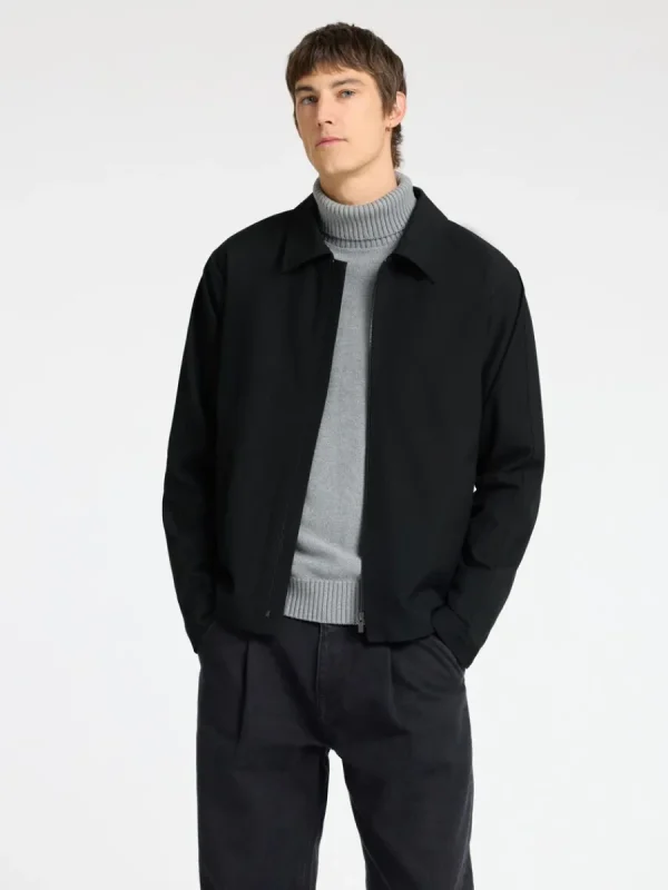 SELECTED BLIXTLÅSFÖRSEDD JACKA Black Hot