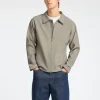 SELECTED BLIXTLÅSFÖRSEDD JACKA Beige Clearance