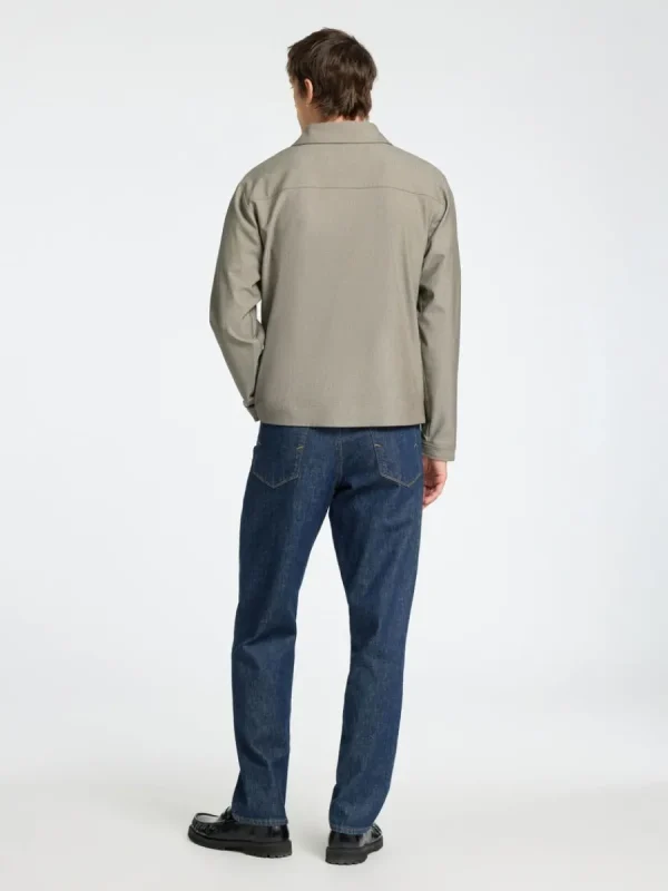 SELECTED BLIXTLÅSFÖRSEDD JACKA Beige Clearance