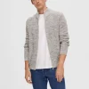 SELECTED BLIXTLÅSFÖRSEDD KOFTA Grey Flash Sale