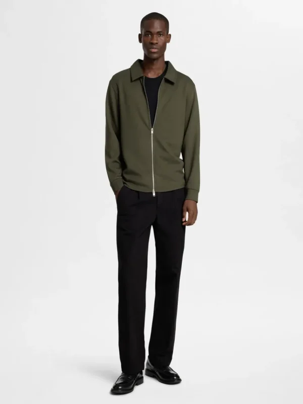 SELECTED BLIXTLÅSFÖRSEDD KOFTA Green Sale