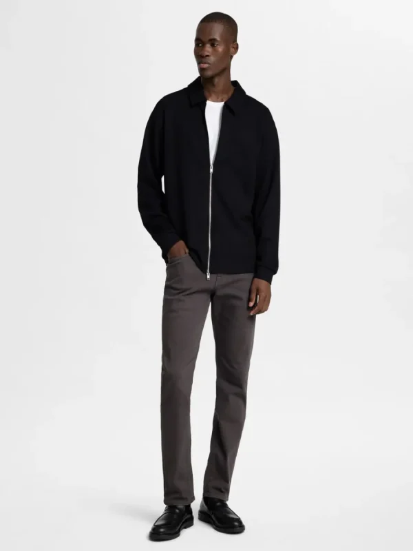 SELECTED BLIXTLÅSFÖRSEDD KOFTA Black Best