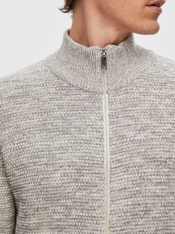 SELECTED BLIXTLÅSFÖRSEDD KOFTA Grey Flash Sale