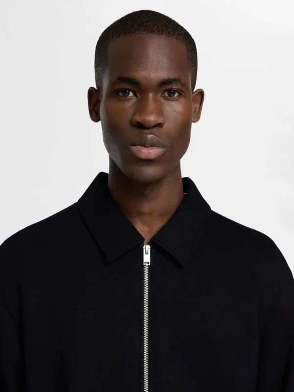 SELECTED BLIXTLÅSFÖRSEDD KOFTA Black Best