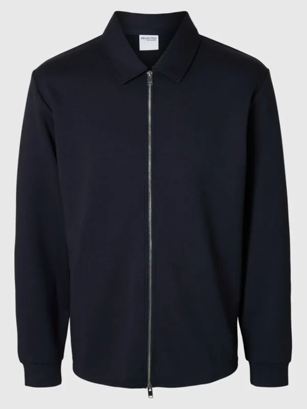 SELECTED BLIXTLÅSFÖRSEDD KOFTA Blue Cheap