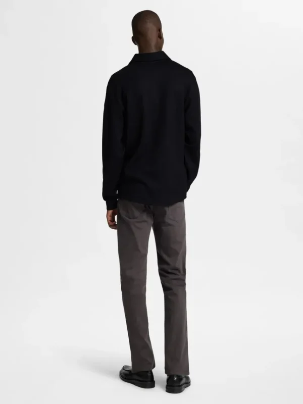 SELECTED BLIXTLÅSFÖRSEDD KOFTA Black Best