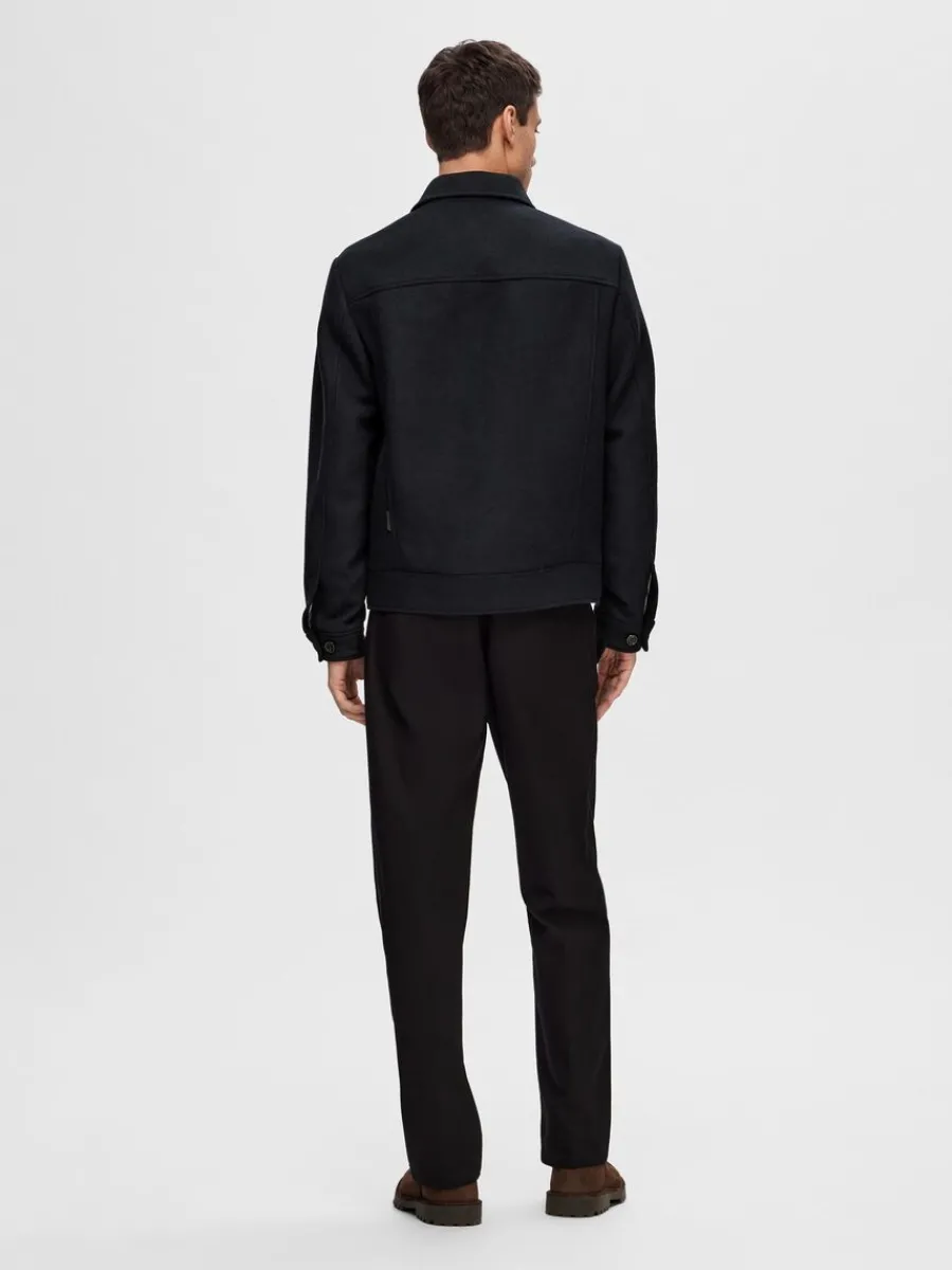 blixtlsfrsedd_kort_jacka_1.webp SELECTED BLIXTLÅSFÖRSEDD KORT JACKA Black Outlet