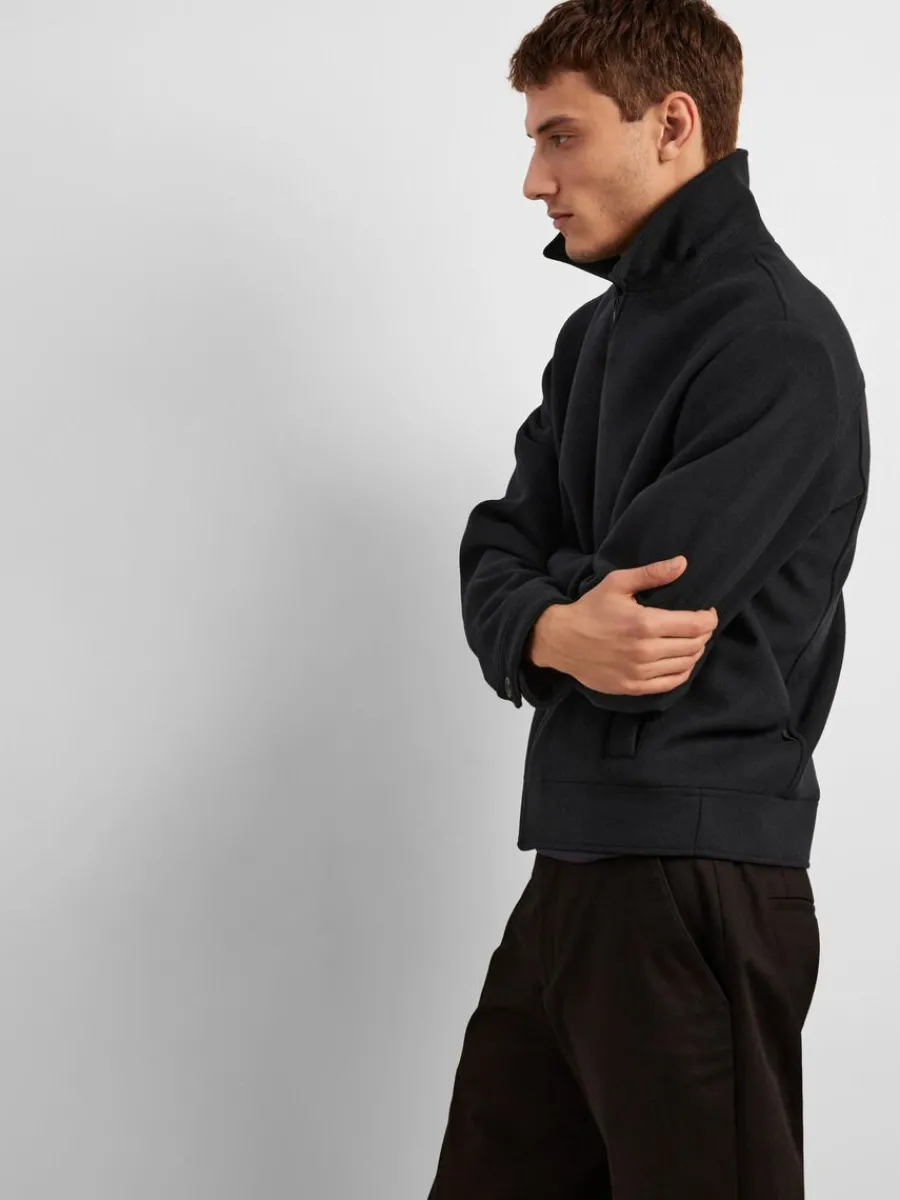 blixtlsfrsedd_kort_jacka_4.webp SELECTED BLIXTLÅSFÖRSEDD KORT JACKA Black Outlet