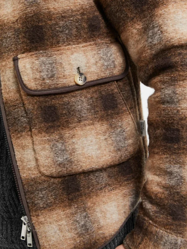 SELECTED BLIXTLÅSSTÄNGNING JACKA Brown Online